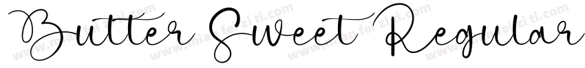 Butter Sweet Regular字体转换